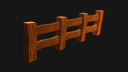 Wooden Fence - Low Poly Asset preview image